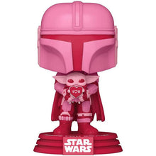 Load image into Gallery viewer, Funko POP figure Star Wars Valentines Mandalorian With Grogu Exclusive